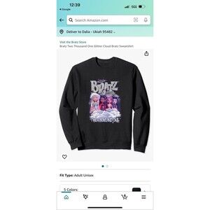 BRATZ Womens Junior Large Pullover Graphic Sweatshirt
